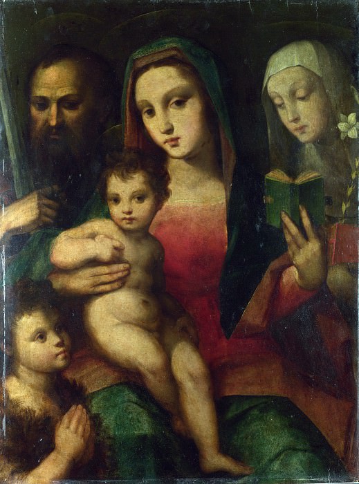 Андреа и Рафаэлло дель Брешианино – Мадонна с Младенцем и святыми, Часть 1 Национальная галерея