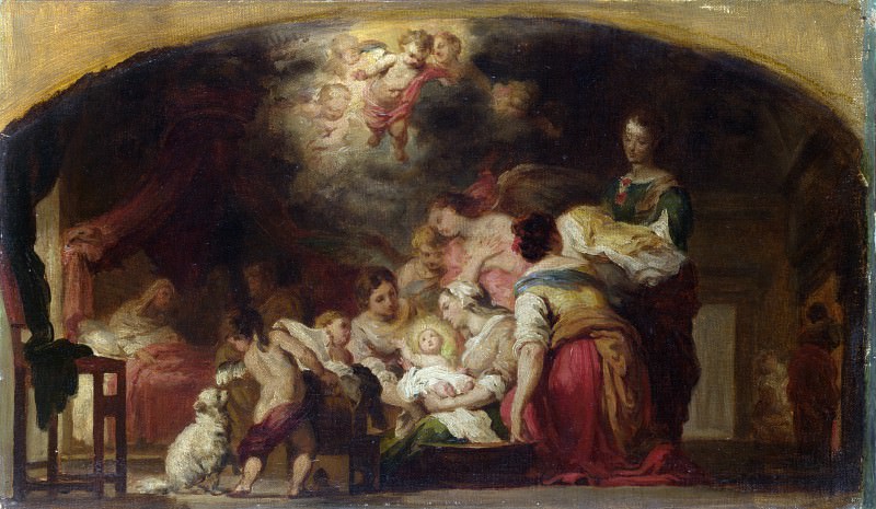 After Bartolome Esteban Murillo – The Birth of the Virgin, Part 1 National Gallery UK