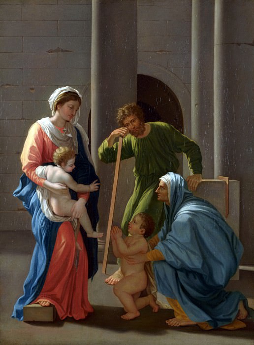 Никола Пуссен – Святое Семейство со свв Елизаветой и Иоанном, Часть 1 Национальная галерея