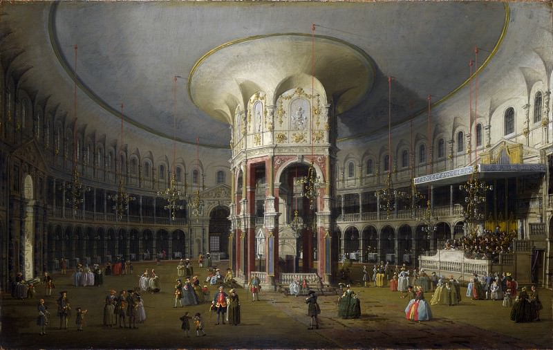 Canaletto – London – Interior of the Rotunda at Ranelagh, Part 1 National Gallery UK