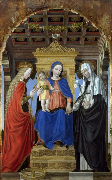 Ambrogio Bergognone – The Virgin and Child with Saints, Part 1 National Gallery UK