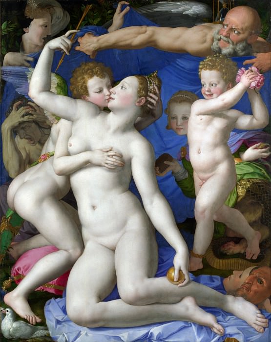 Бронзино – Аллегория с Венерой и Купидоном, Часть 1 Национальная галерея