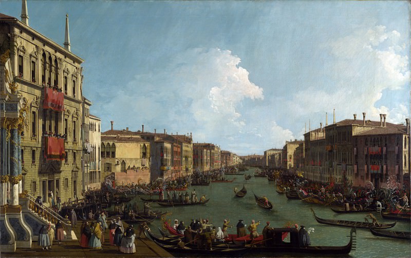 Canaletto – Venice – A Regatta on the Grand Canal, Part 1 National Gallery UK
