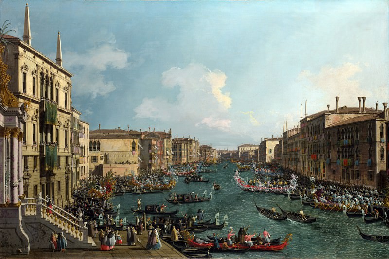 Canaletto – A Regatta on the Grand Canal, Part 1 National Gallery UK