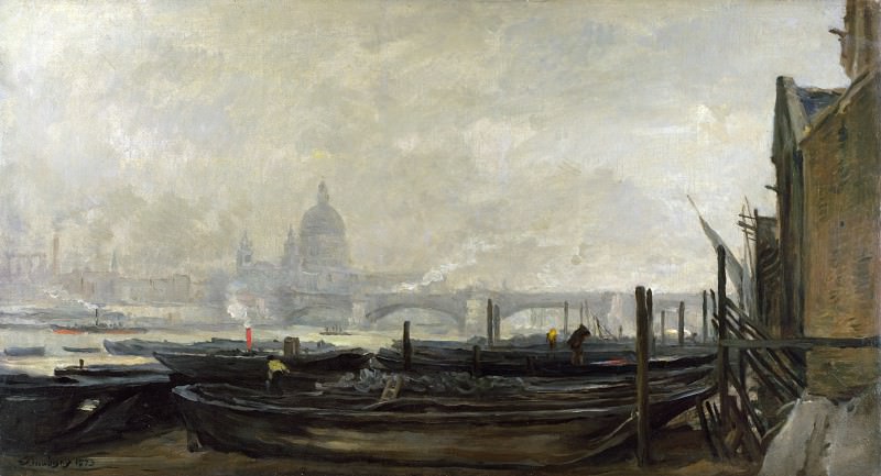 Charles-Francois Daubigny – St Pauls from the Surrey Side, Part 1 National Gallery UK