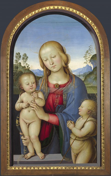 Пьетро Перуджино – Мадонна с Младенцем и Иоанном Крестителем, Часть 1 Национальная галерея