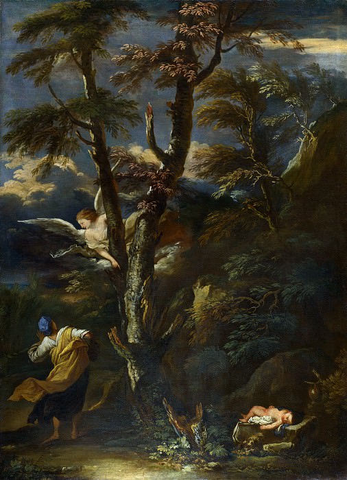After Salvator Rosa – An Angel appears to Hagar and Ishmael in the Desert, Part 1 National Gallery UK