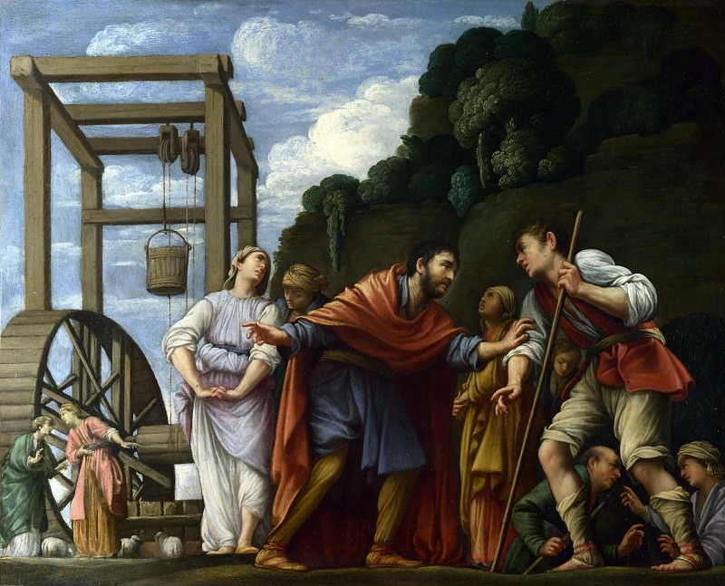 Carlo Saraceni – Moses defending the Daughters of Jethro, Part 1 National Gallery UK