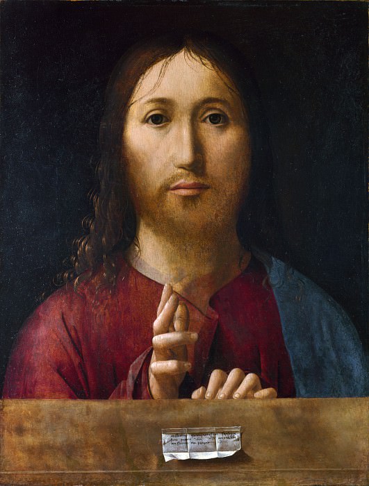 Антонелло да Мессина – Благословляющий Христос, Часть 1 Национальная галерея