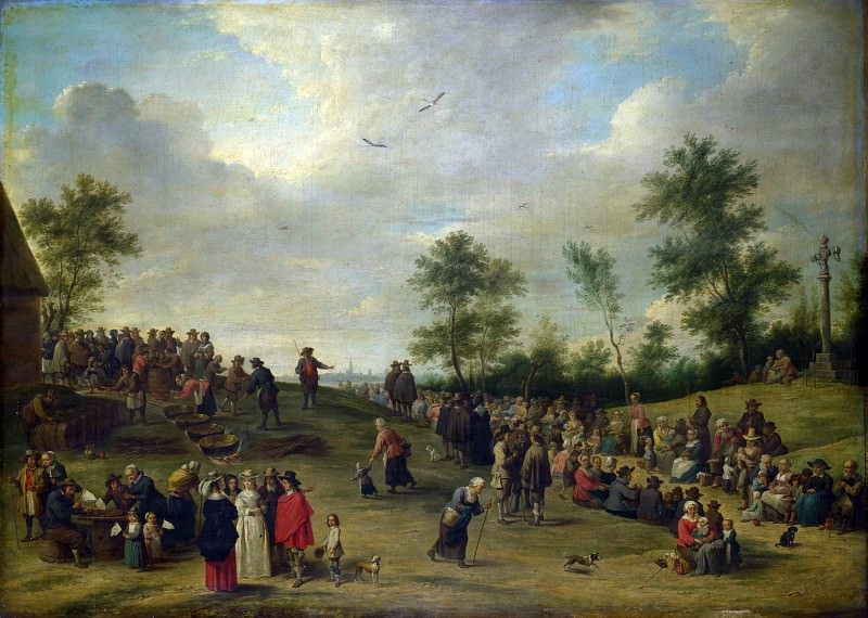 After David Teniers the Younger – A Country Festival near Antwerp, Part 1 National Gallery UK