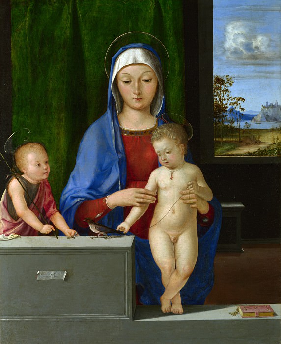 Антонио Соларио – Мадонна с Младенцем и Иоанном Крестителем, Часть 1 Национальная галерея