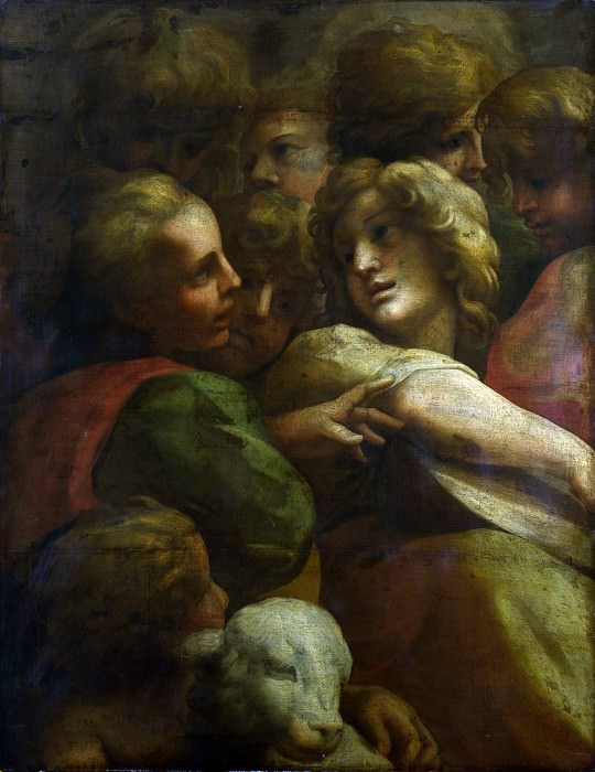 After Correggio – Group of Heads , Part 1 National Gallery UK