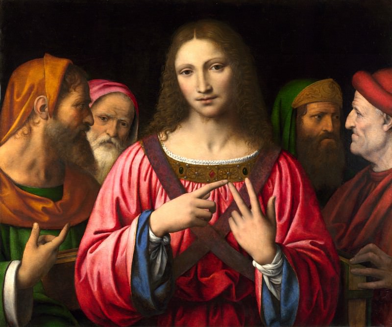 Бернардино Луини – Христос среди книжников, Часть 1 Национальная галерея