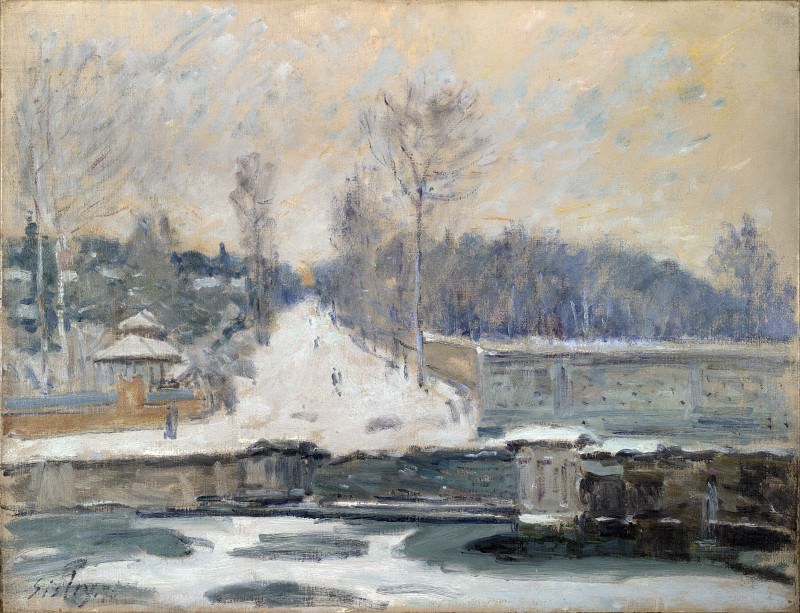 Alfred Sisley – The Watering Place at Marly-le-Roi, Part 1 National Gallery UK