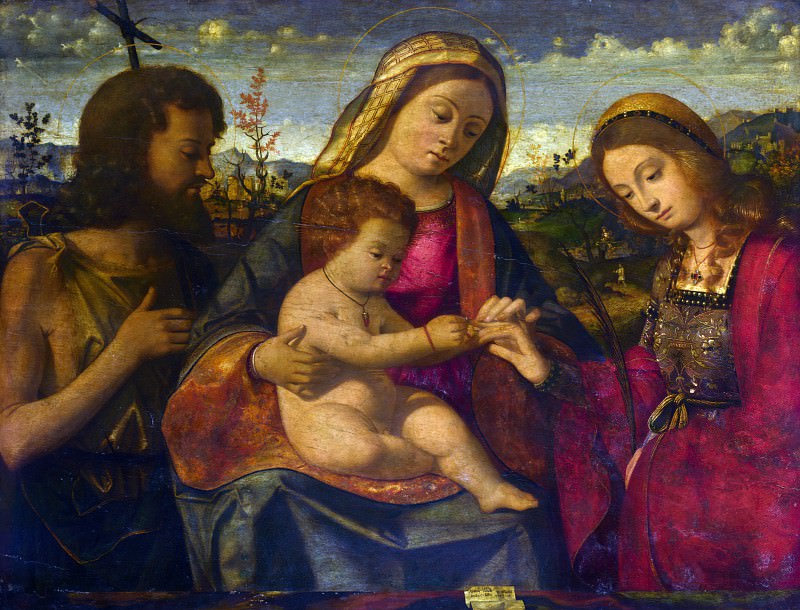Andrea Previtali – The Virgin and Child with Saints, Part 1 National Gallery UK