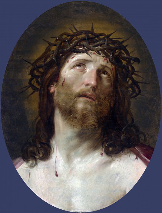 After Guido Reni – Head of Christ Crowned with Thorns, Part 1 National Gallery UK
