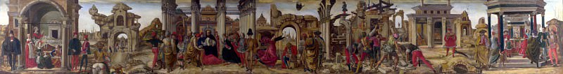 After Francesco del Cossa – Scenes from the Life of Saint Vincent Ferrer, Part 1 National Gallery UK