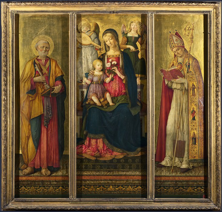 Benvenuto di Giovanni – Altarpiece – The Virgin and Child with Saints, Part 1 National Gallery UK