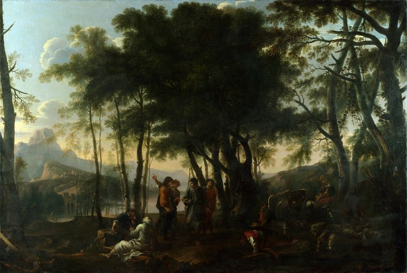 After Salvator Rosa – The Philosophers Wood, Part 1 National Gallery UK