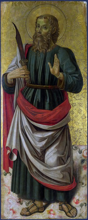 Bartolomeo Caporali – Saint Bartholomew, Part 1 National Gallery UK