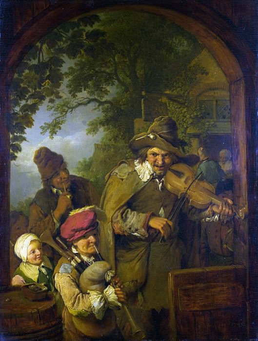 Christian Wilhelm Ernst Dietrich – The Wandering Musicians, Part 1 National Gallery UK