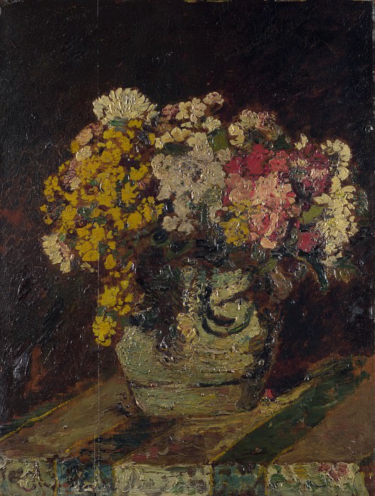 Adolphe Monticelli – A Vase of Wild Flowers, Part 1 National Gallery UK