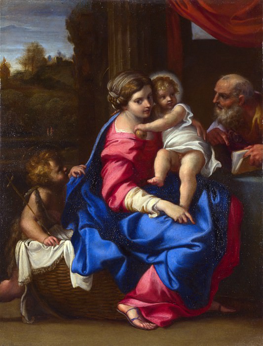 Аннибале Карраччи – Святое Семейство с маленьким Иоанном Крестителем, Часть 1 Национальная галерея