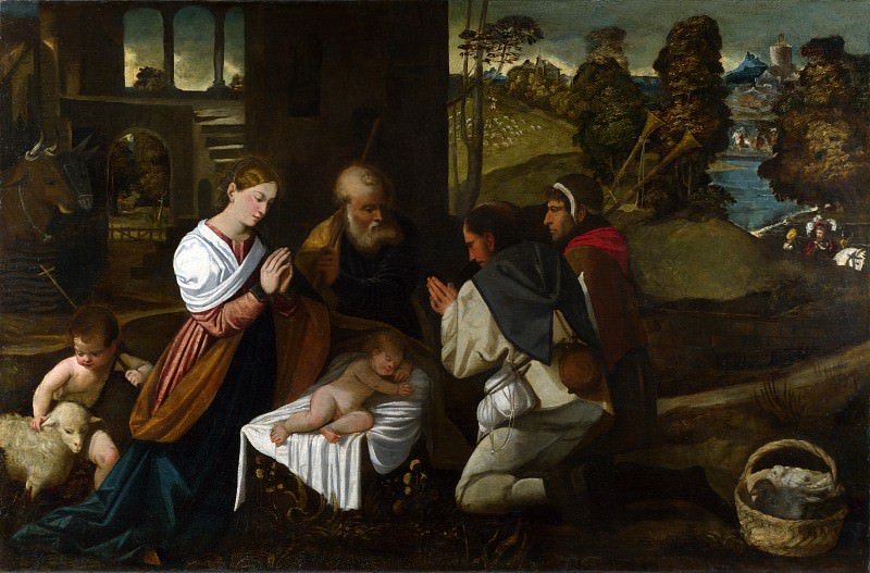 Bernardino da Asola – The Adoration of the Shepherds, Part 1 National Gallery UK