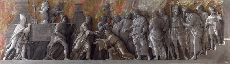 Andrea Mantegna – The Introduction of the Cult of Cybele at Rome, Part 1 National Gallery UK