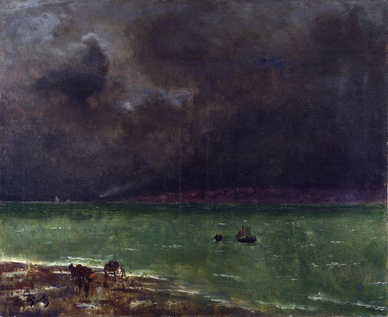 Alfred Stevens – Storm at Honfleur, Part 1 National Gallery UK