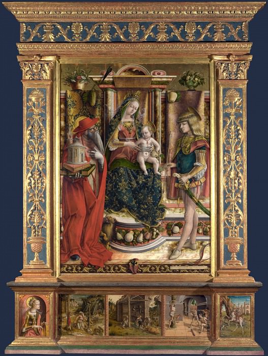 Carlo Crivelli – Altarpiece from S. Francesco dei Zoccolanti, Matelica, Part 1 National Gallery UK