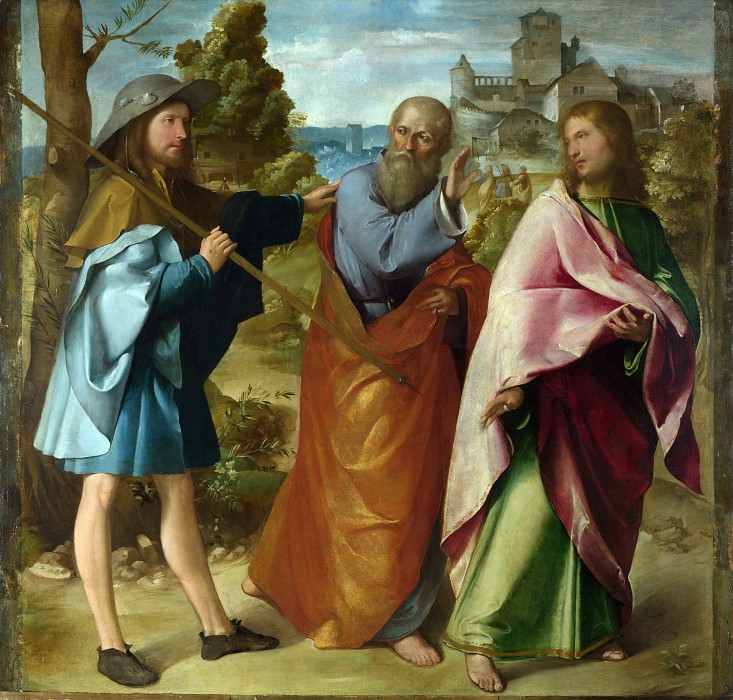 Altobello Melone – The Road to Emmaus, Part 1 National Gallery UK