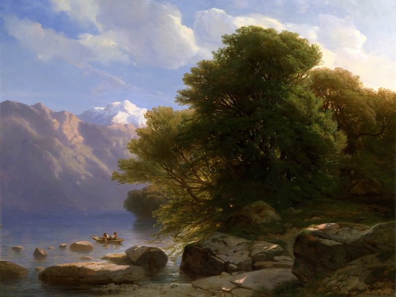 Alexandre Calame – The Lake of Thun, Part 1 National Gallery UK