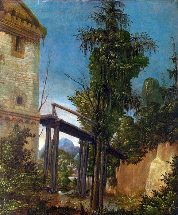 Альбрехт Альтдорфер – Пейзаж с мостиком, Часть 1 Национальная галерея