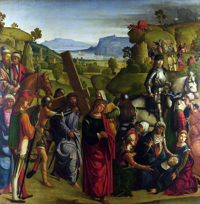Боккаччо Боккаччино – Несение креста и обморок Девы Марии, Часть 1 Национальная галерея