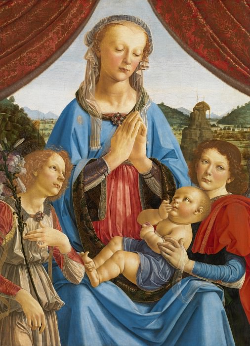 Andrea del Verrocchio and assistant – The Virgin and Child with Two Angels, Part 1 National Gallery UK