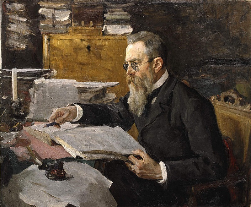 Portrait of the composer N.A. Rimsky-Korsakov , Valentin Serov