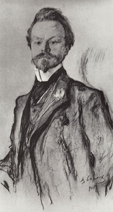 Portrait of the poet KD Balmont. 1905, Valentin Serov