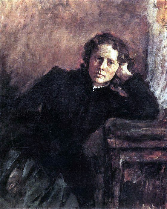 the window. Portrait of O. Trubnikov. 1885, Valentin Serov