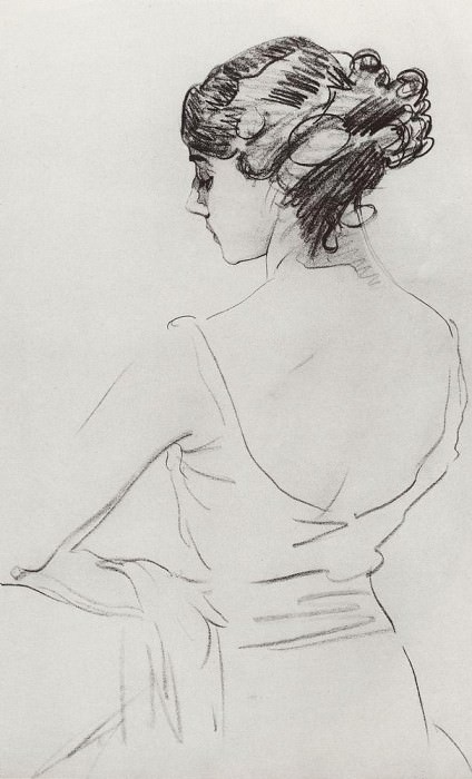 Portrait of a ballerina TP Karsavina. 1909, Valentin Serov