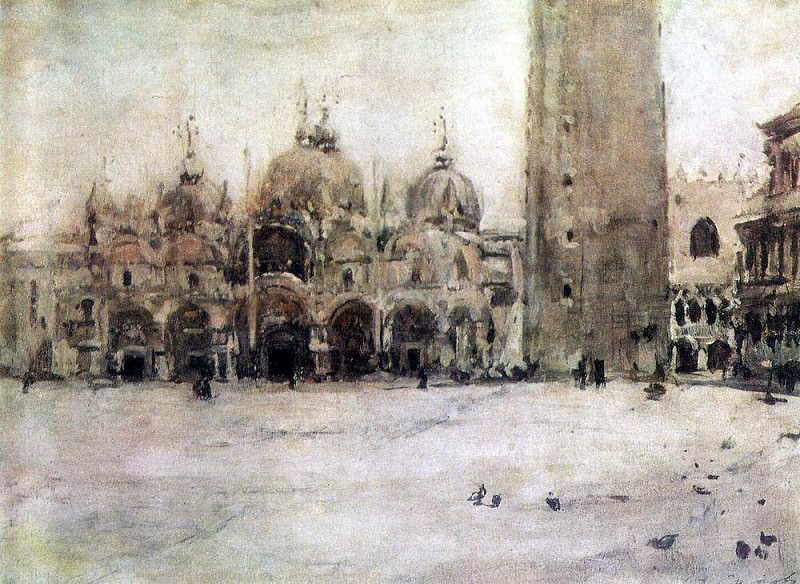 St. Marks Square in Venice. 1887, Valentin Serov