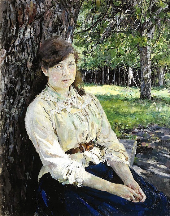 Girl illuminated by the sun. Portrait of M.Ya.Simonovich, Valentin Serov