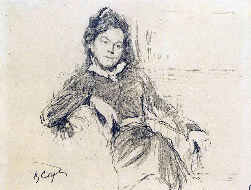 Portrait of the artist AP Ostroumova-Lebedeva. 1899, Valentin Serov