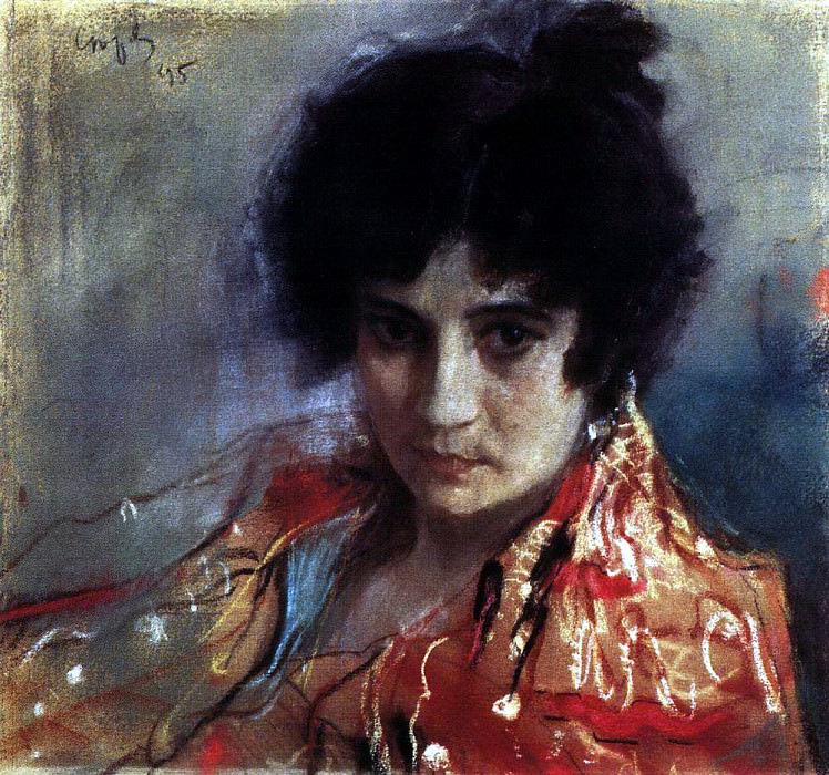 Portrait of an unknown. 1895, Valentin Serov