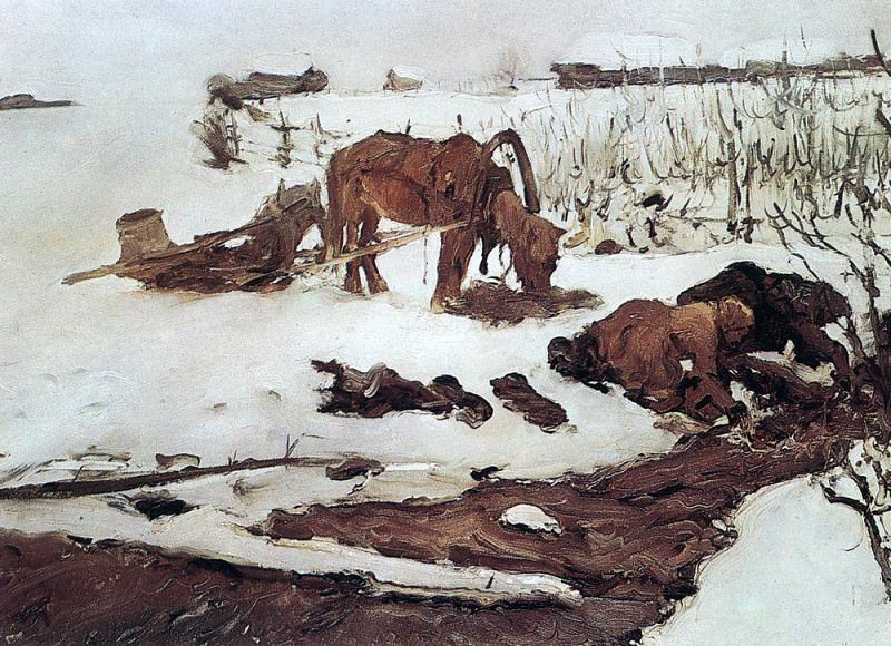Полосканье белья . 1901, Валентин Александрович Серов