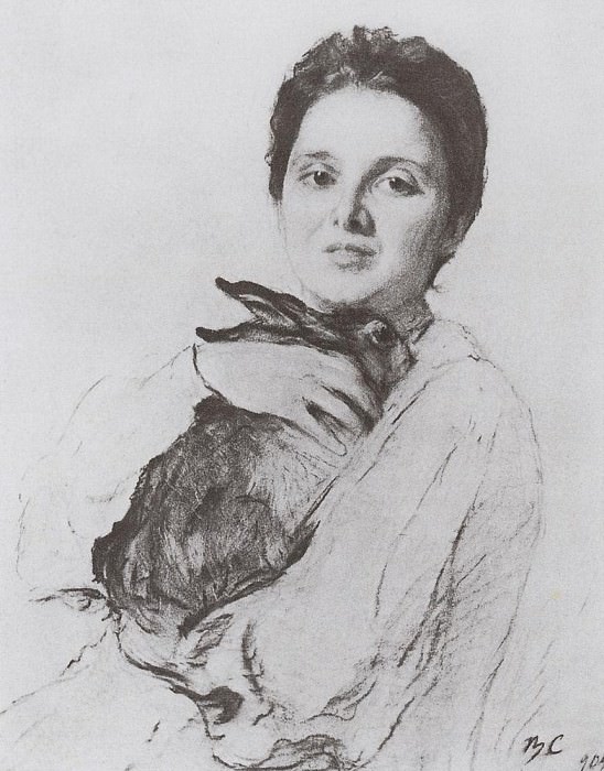 Portrait of KA Obninsk with the bunny. 1904, Valentin Serov