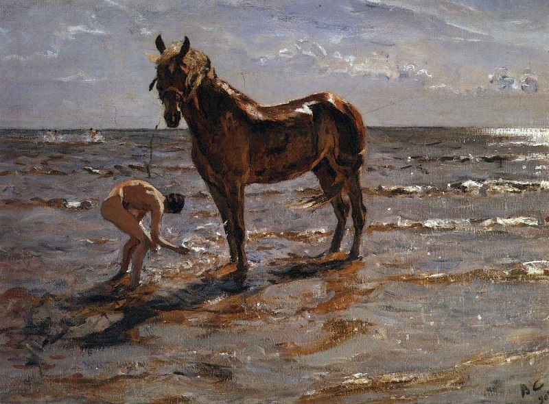 Купание лошади. 1905, Валентин Александрович Серов