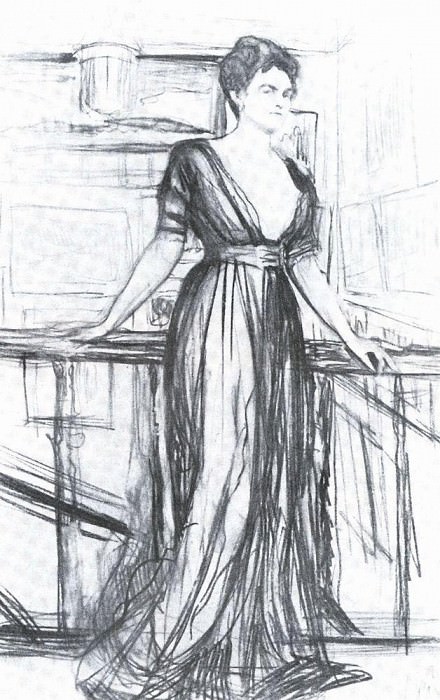 Sketch for a portrait PI Scherbatova 1. 1911, Valentin Serov