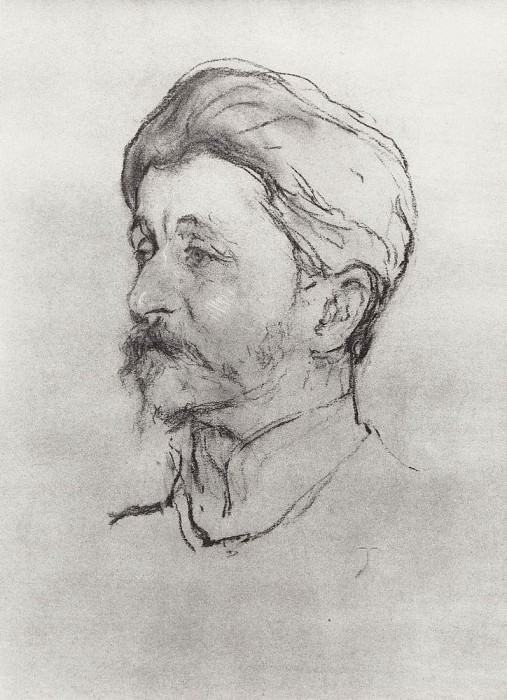 Портрет художника М. А. Врубеля. 1907, Валентин Александрович Серов