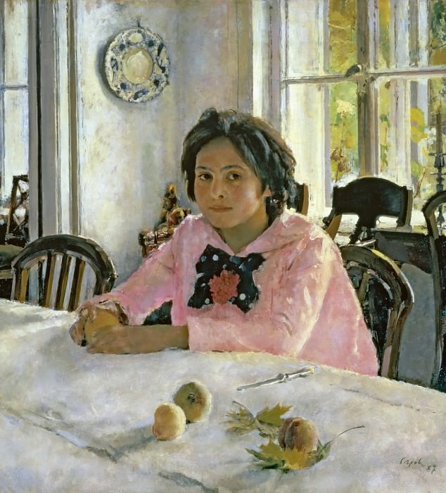 Девочка с персиками ., Валентин Александрович Серов